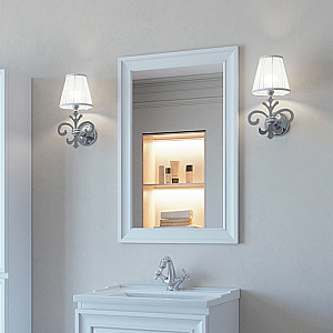 Зеркало Caprigo Ponza 13530-B231 60 белое в ванную от интернет-магазине сантехники Sanbest