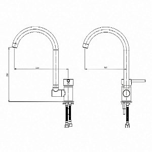 Смеситель для кухни GPD ESPINA MPN70 купить в интернет-магазине сантехники Sanbest