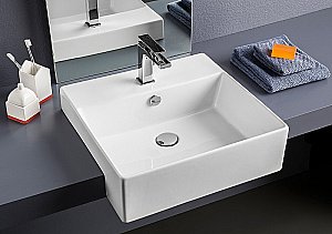 Раковина Artceram Quadro 50 QUL004 01 00 белая купить в интернет-магазине Sanbest