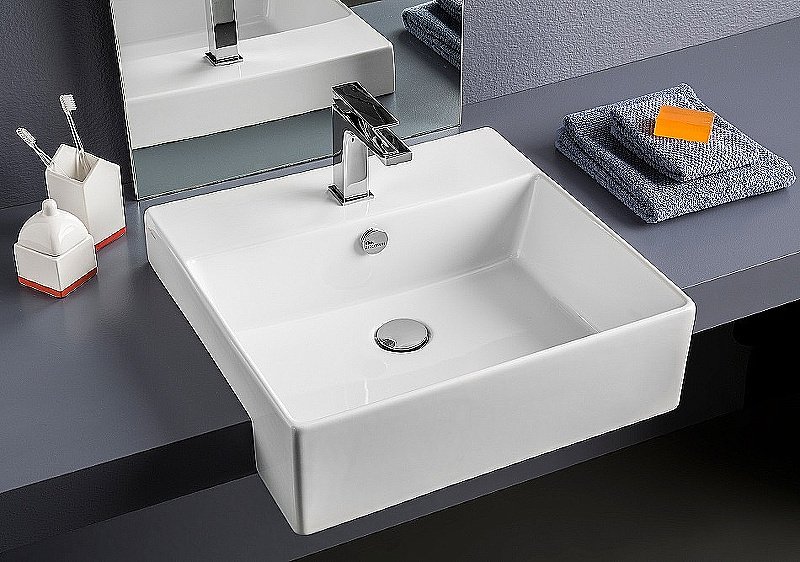 Раковина Artceram Quadro 50 QUL004 01 00 белая купить в интернет-магазине Sanbest