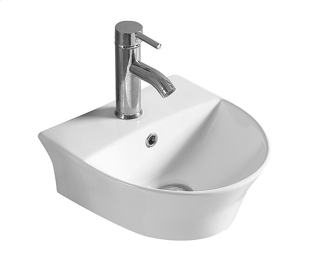 Раковина накладная SantiLine 45 SL-2008 белая купить в интернет-магазине Sanbest