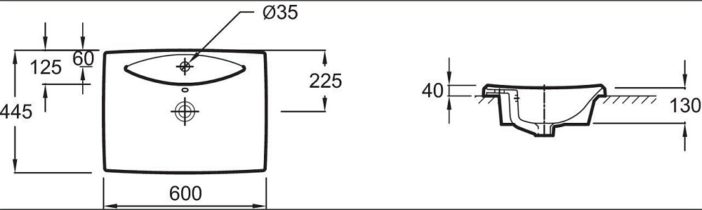 Раковина Jacob Delafon ESCALE E1289-00 купить в интернет-магазине Sanbest