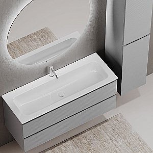 Тумба с раковиной Sancos Folk 120 FL120ES Ergraut soft для ванной в интернет-магазине Sanbest