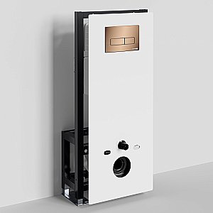 Система инсталляции для унитаза WasserKraft Glan 66TLT.010.ME.WH.RG03 с кнопкой розовое золото купить в интернет-магазине сантехники Sanbest