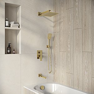 Душевая система Grossman Style 501.K35.05.320 золото сатиновый купить в интернет-магазине сантехники Sanbest