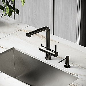 Смеситель для кухни Sancos Spin SC4015GG вороненая сталь купить в интернет-магазине сантехники Sanbest