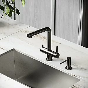 Смеситель для кухни Sancos Spin SC4015GG вороненая сталь купить в интернет-магазине сантехники Sanbest