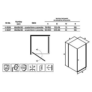 Душевой уголок NEW TRENDY SUPERIA K-0586 80x80 стекло прозрачное/профиль хром купить в интернет-магазине Sanbest