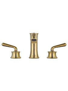 Смеситель для раковины на 3 отверстия WONZON & WOGHAND STEAM, Брашированное золото (WW-88159008- BG) купить в интернет-магазине сантехники Sanbest