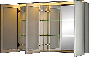 Зеркальный шкаф De Aqua Алюминиум 261755 120 серебро купить в интернет-магазине сантехники Sanbest