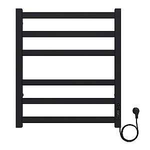Полотенцесушитель электрический Azario PALERMO П6 500х600 AZ83856B черный купить в интернет-магазине сантехники Sanbest