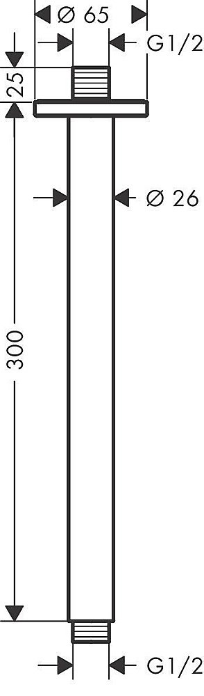 Держатель верхнего душа Hansgrohe Vernis Blend 27805000 купить в интернет-магазине сантехники Sanbest