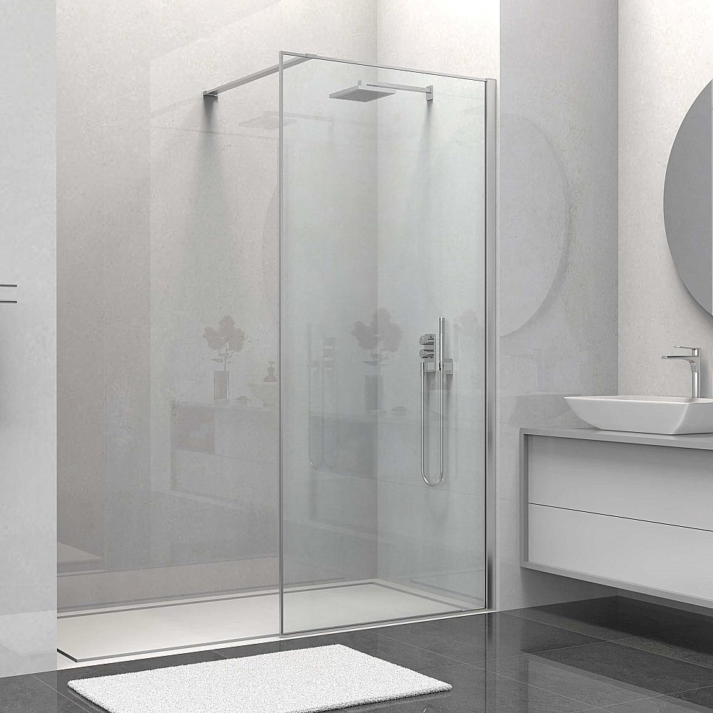 Душевое ограждение Vincea Walk-In VSW-1HS100CL 100 стекло прозрачное/профиль хром купить в интернет-магазине Sanbest