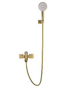 Смеситель для ванны с душем WONZON & WOGHAND FRAME, Брашированное золото (WW-88639010- BG) купить в интернет-магазине сантехники Sanbest