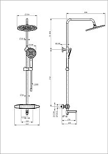 Душевая система с термостатом WONZON & WOGHAND NEO, Хром (WW-B3035-A2-CR) купить в интернет-магазине сантехники Sanbest