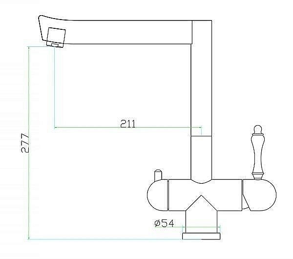 Смеситель для кухни Zorg Inox SZR-1017-7B Сталь купить в интернет-магазине сантехники Sanbest