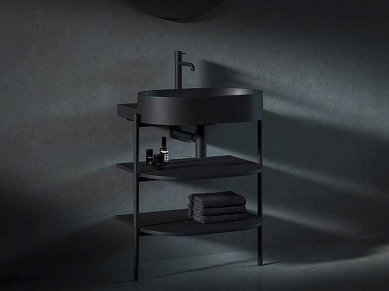 Раковина Ravak Yard XJX0D260002 черный матовый купить в интернет-магазине Sanbest