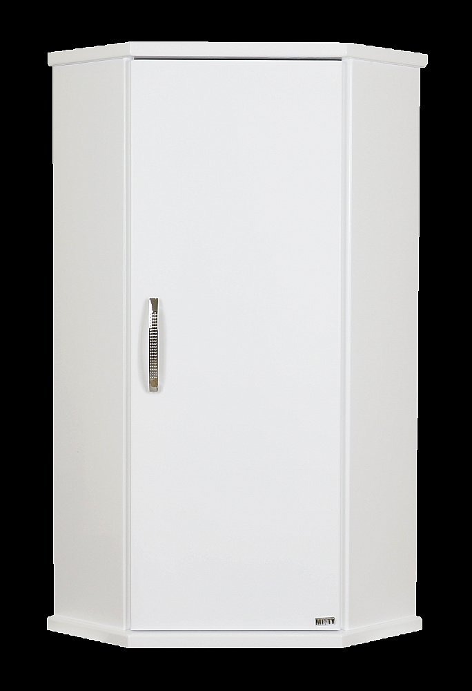 Пенал подвесной угловой БФ Misty Лилия 34 белый для ванной в интернет-магазине сантехники Sanbest