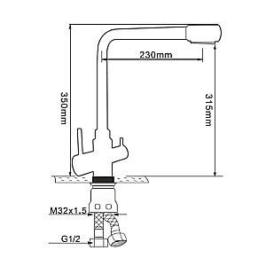 Смеситель для кухни Melana F9505HC бронза купить в интернет-магазине сантехники Sanbest