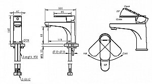 Смеситель для раковины Bravat Louise F1191183CP-RUS купить в интернет-магазине сантехники Sanbest