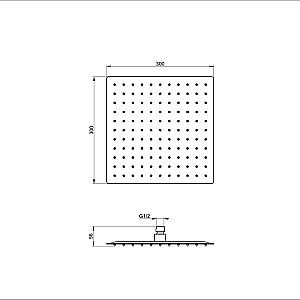 Верхний душ WONZON & WOGHAND, Брашированный никель (WW-88DP02-BN) купить в интернет-магазине сантехники Sanbest