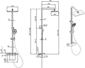 Душевая система Allen Brau Infinity 3.0 5.21030-00 хром купить в интернет-магазине сантехники Sanbest