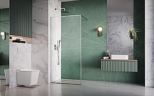 Душевое ограждение Radaway Modo F II 95 10409095-01-01 стекло прозрачное/профиль хром купить в интернет-магазине Sanbest