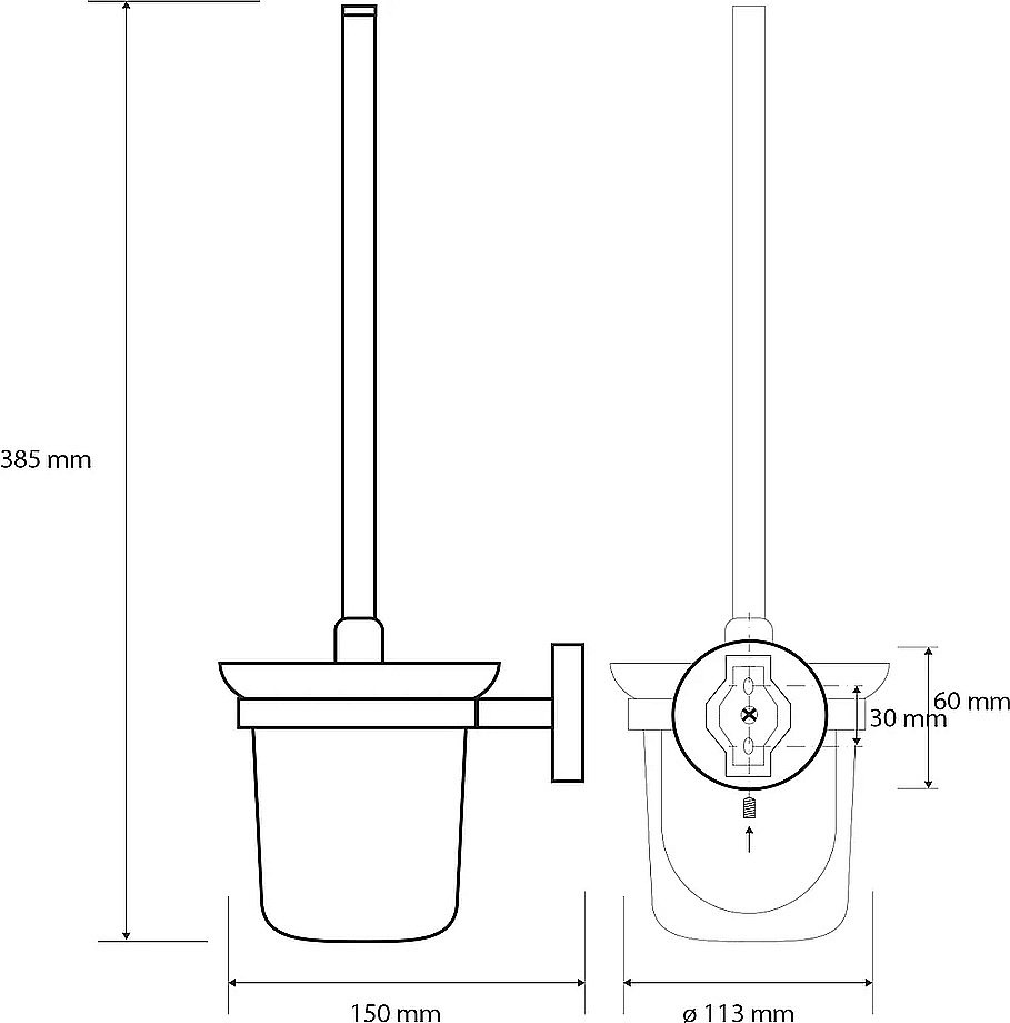 Ершик для туалета Bemeta NOX 102413010 черный купить в интернет-магазине сантехники Sanbest