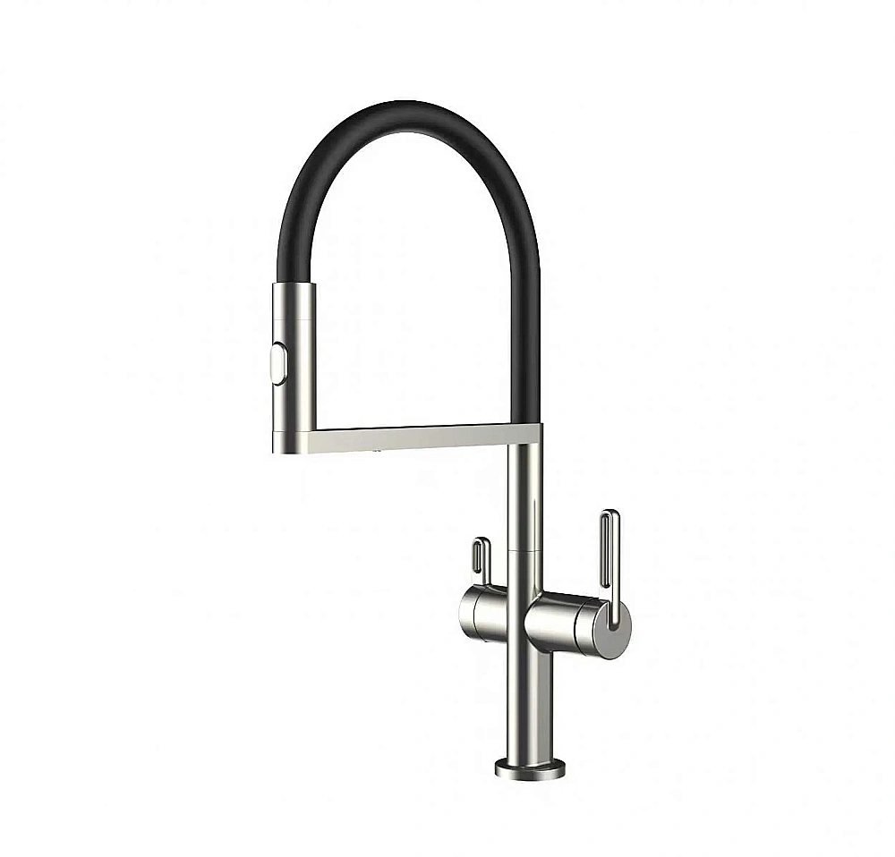 Смеситель для кухни Wonzon & Woghand WW-8020301-BN брашированный никель купить в интернет-магазине сантехники Sanbest