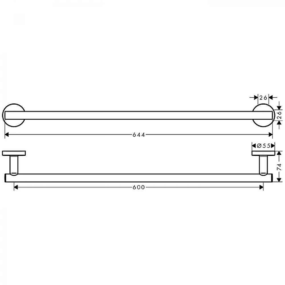 Полотенцедержатель Hansgrohe Logis Universal 41716000 купить в интернет-магазине сантехники Sanbest