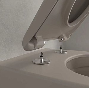 Унитаз подвесной Villeroy&Boch Antao 4674T0AM миндальный, безободковый, слив торнадо купить в интернет-магазине Sanbest