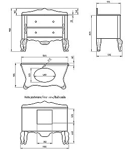 Тумба с раковиной Migliore Virginia 110 белая для ванной в интернет-магазине Sanbest