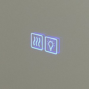 Зеркало Cezares CZR-SPC-INT-800-900-LED-TCH-WARM-TIT титан в ванную от интернет-магазине сантехники Sanbest