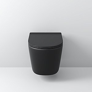 Унитаз подвесной Grossman Tornado GR-4477BMSQ безободковый, с крышкой микролифт, слив-торнадо, черный матовый купить в интернет-магазине Sanbest