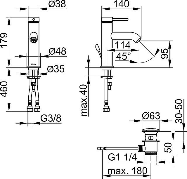Смеситель для раковины KEUCO IXMO SOFT 59502012000 хром купить в интернет-магазине сантехники Sanbest