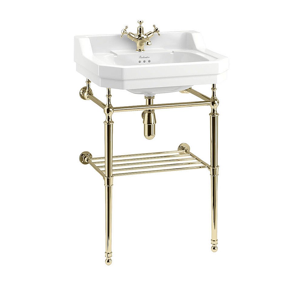 Консоль с раковиной Burlington Edwardian B5 1TH золото для ванной в интернет-магазине сантехники Sanbest