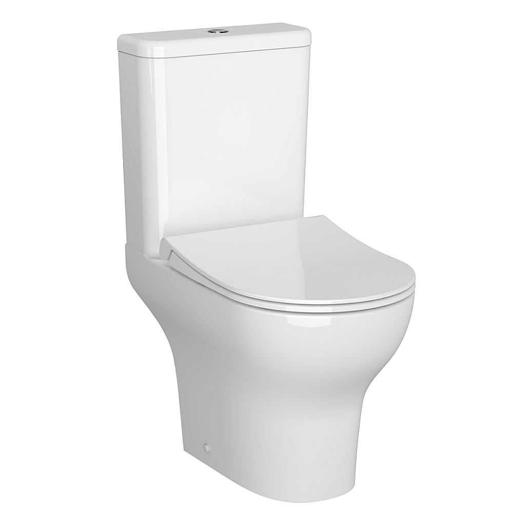 Унитаз-компакт VitrA Zentrum 9012B003-7209 с бачком, с сиденьем микролифт, белый купить в интернет-магазине Sanbest