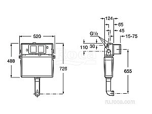 Бачок скрытого монтажа Roca Basic Tank 890090200 купить в интернет-магазине сантехники Sanbest