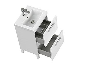 Мебель для ванной Cersanit MELAR 50 со смесителем, белая для ванной в интернет-магазине Sanbest