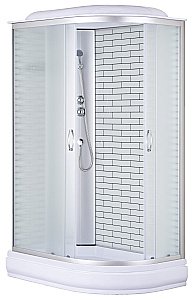 Душевая кабина Loranto CS-66120-20 FW 120х80 матовое стекло/профиль хром купить в интернет-магазине Sanbest