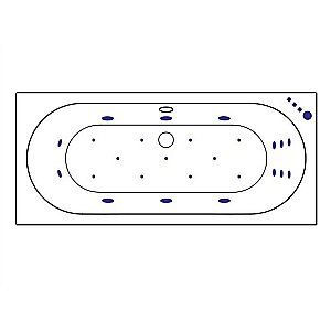 Ванна акриловая EXCELLENT Oceana Slim ULTRA WAEX.OCE18S.ULTRA.GL 180x80 белая с гидромассажем купить в интернет-магазине Sanbest