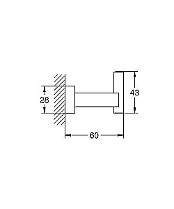 Крючок Grohe Essentials Cube 40511001 купить в интернет-магазине сантехники Sanbest