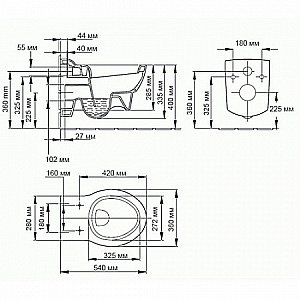 Унитаз подвесной Jacob Delafon OVE E1585-00 с крышкой микролифт купить в интернет-магазине Sanbest