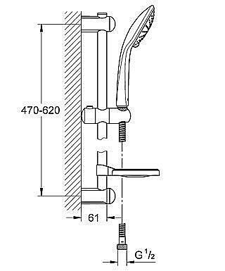 Душевая гарнитура GROHE Euphoria 27242 001 купить в интернет-магазине сантехники Sanbest