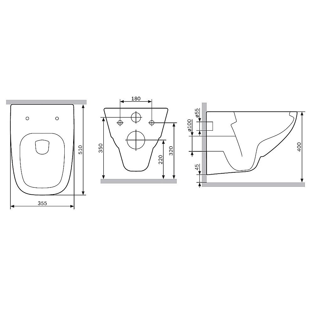 Унитаз подвесной AM.PM X-Joy C851701SC белый, безободковый купить в интернет-магазине Sanbest