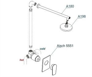 Душевая система WasserKRAFT Aisch A55180 купить в интернет-магазине сантехники Sanbest