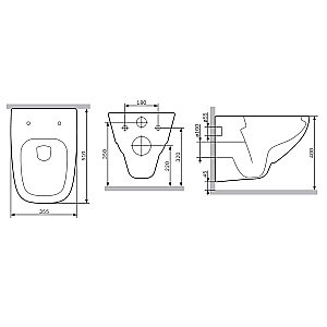 Унитаз подвесной AM.PM X-Joy C851701SC белый, безободковый купить в интернет-магазине Sanbest