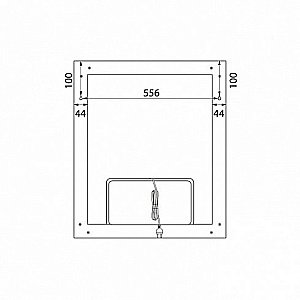 Зеркало Iddis Slide 60 SLI6000i98 черное в ванную от интернет-магазине сантехники Sanbest