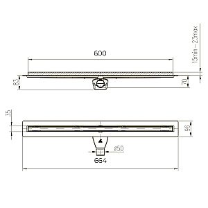 Душевой лоток PAINI Slim Line CH600SL 60 хром купить в интернет-магазине Sanbest