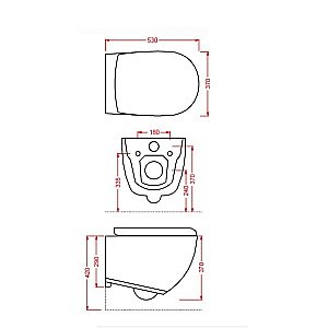 Унитаз подвесной Artceram FILE 2.0 36х52 FLV004 05 00 bianco  matt белый матовый купить в интернет-магазине Sanbest